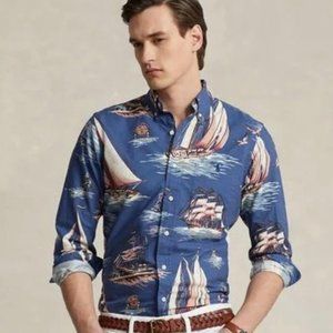 Polo Ralph Lauren Long Sleeve Sailing Print Oxford Shirt